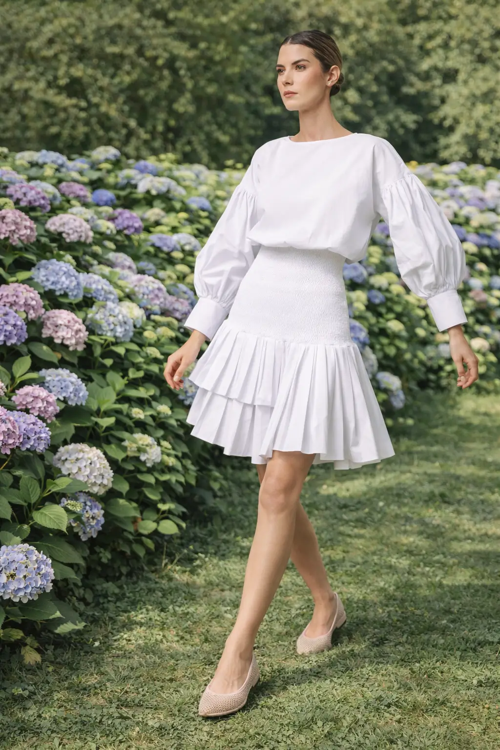 VESTIDO BLANCO CORTO ALGODON